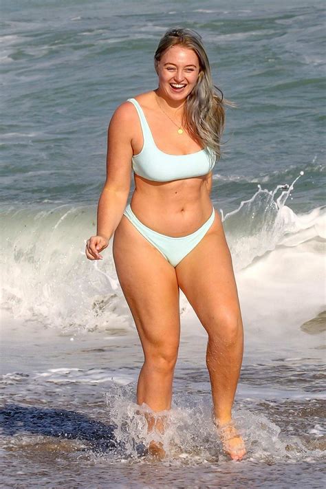 Iskra Lawrence In Mint Green Bikini On The Beach In Miami Florida