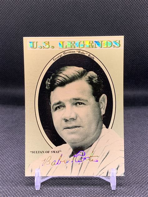 Us Legends Prototype Card Babe Ruth Sultan Of Swat Foil Card Gold