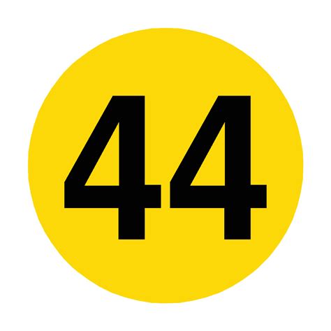 Number 44 Floor Marker Safety Uk