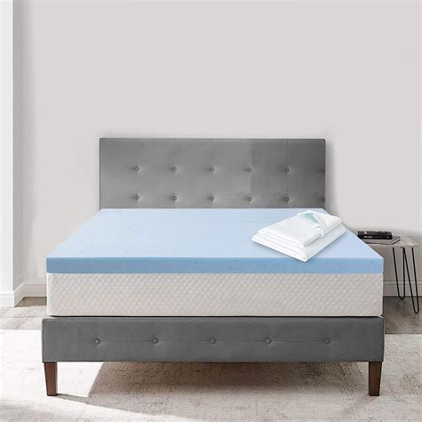 Delara 2 Inch Gel Infused Memory Foam Mattress Topper with Cooling