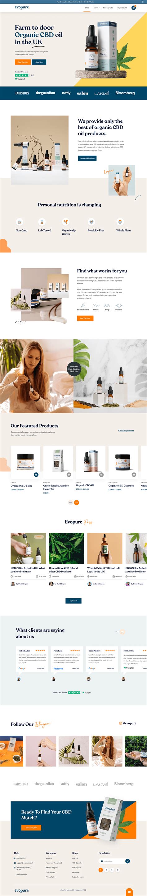 Organic Oil Shopify Store Design | Ecommerce Website :: Behance