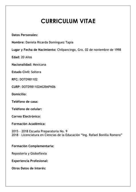 Curriculum Vitae Daniela PDF