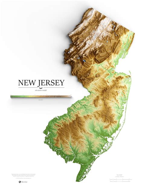 New Jersey Shaded Relief Map. A new surprise favorite. : r/newjersey