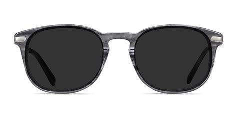 Council Oval Gray Striped Frame Sunglasses For Men Eyebuydirect Canada