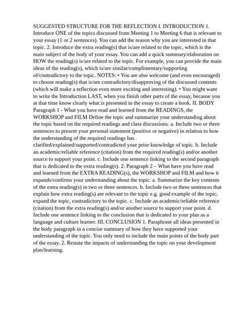 reflection structure  academic essays  essays behavior