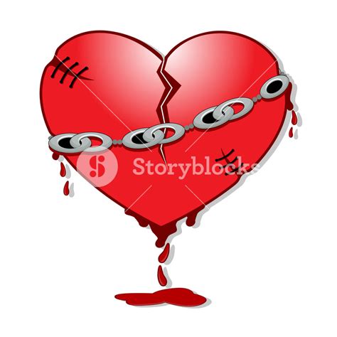 Broken Heart Shape Vector