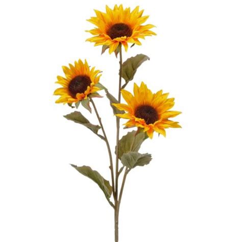 primrue sunflower spray artificial flowers wayfair