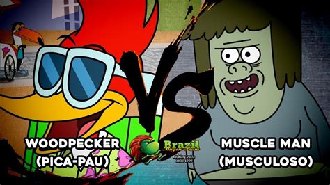 Epic Cartoon Crossover Woody Woodpecker Versus Muscle Man Youtube