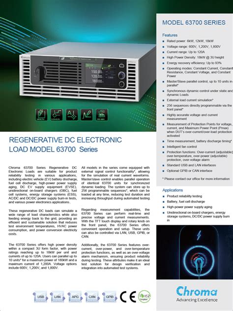 Datasheet Regenerative Dc Electronic Load