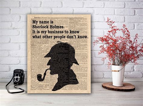 Sherlock Holmes Quote Sherlock Holmes Print Sherlock Holmes Etsy