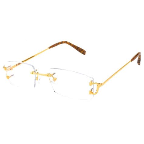 Cartier Rimless Glasses Gold Top Sellers Ar