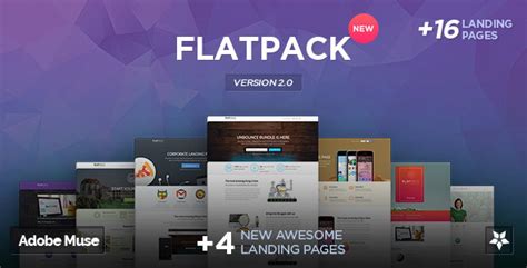 flatpack multipurpose muse template pack template wind