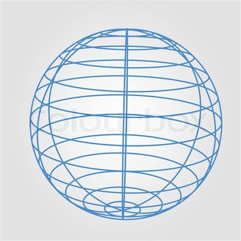 Wireframe Of Sphere Stock Vector Colourbox