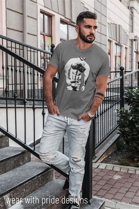 Gay Art Shirt Muscle Bear Homoerotic Art Original Gay Art Etsy