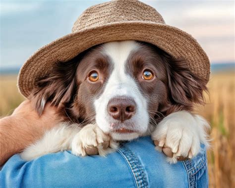 The Unwavering Bond a Loyal Border Collie Loving Gaze Reflects the Deep ...