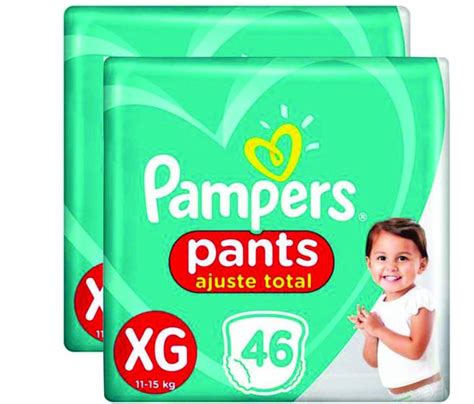 Kit Fralda Pampers Ajuste Total Pants Tamxg 92 Unidades Fralda