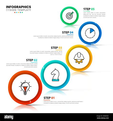 Infographic Design Template Creative Concept With 5 Steps Can Be Used For Workflow Layout