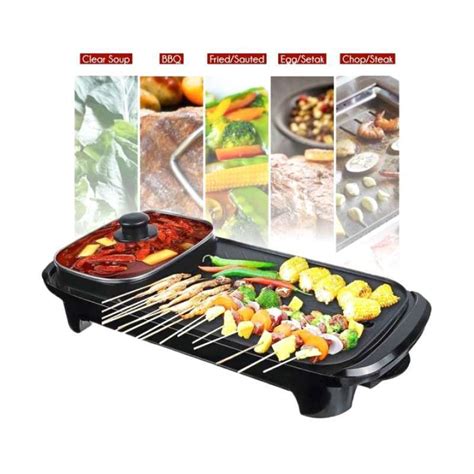 Jual Jual 2In1 Bbq Grill Hot Pot Hotpot Shabu Sukiyaki Electric Electrical Besar Model A