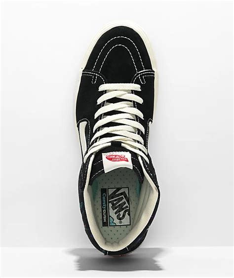 Vans Sk8 Hi ComfyCush Fatal Floral Black Skate Shoes