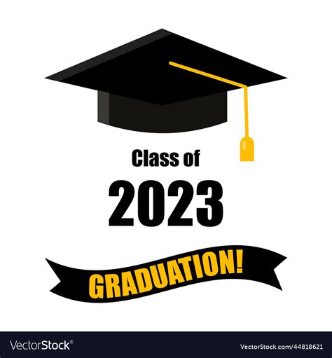 Class Off Education Concept Graduation Cap Vector Image