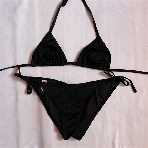 Decathlon Two Piece Black Triangle Tie Bikini Women S Fashion Swimwear Bikinis Swimsuits On