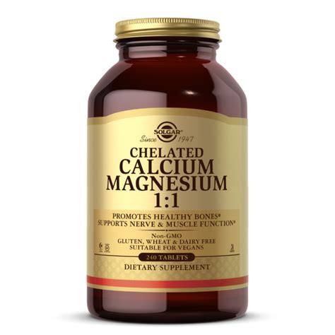 Chelated Calcium Magnesium 1:1 Tablets** | Bone & Joint Support | Solgar