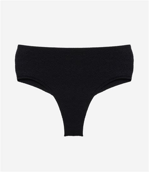 Biquíni Calcinha Hot Pants Texturizada Efeito Empina Bumbum Preto