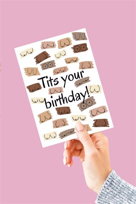 Tits Your Birthday Birthday Card Funny Birthday Card Greeting Cards Boobies Humor