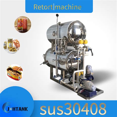 Double Layer Autoclave Retort Sterilizer Water Immersion