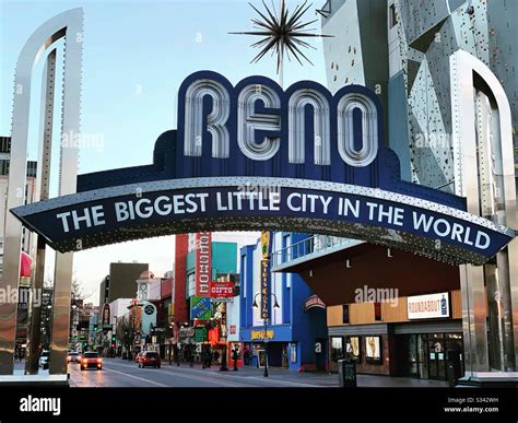Reno Arch, Downtown Reno, Nevada, United States Stock Photo - Alamy
