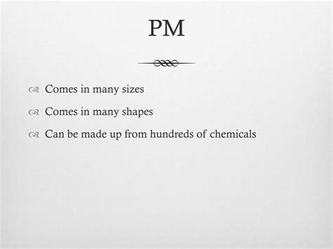 PPT - Particulate Matter - PM PowerPoint Presentation, free download ...
