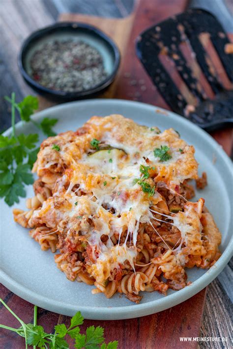 Zucchini Nudelauflauf Mit Hackfleisch Meinestube