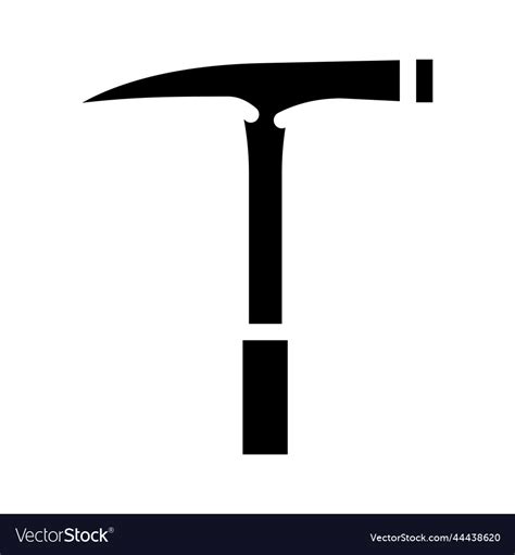Prospectors Hammer Glyph Icon Royalty Free Vector Image