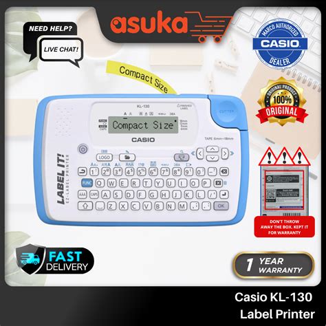 Casio Label It KL 120 18mm 2 Line Compact Label Printer Original 1