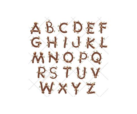 Wood Alphabet Vector Pack Royalty Free Vectors Alphabet Abc Letter