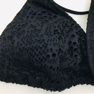 Mossimo Supply Co Swim Nwt Mossimo Bikini Top Womens Crochet Black Poshmark