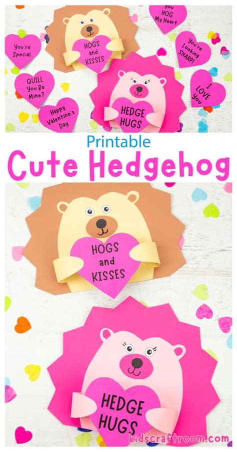 Valentine Hedgehog Craft - Kids Craft Room