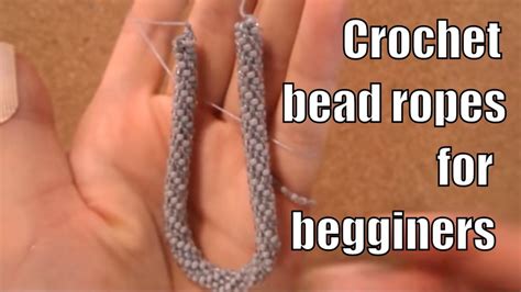 How To Crochet Bead Ropes For Begginers Easy Step By Step Tutorial Youtube Beaded Rope