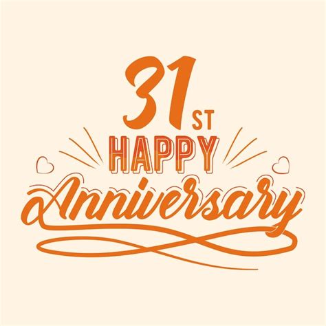 premium vector st happy anniversary greeting   years