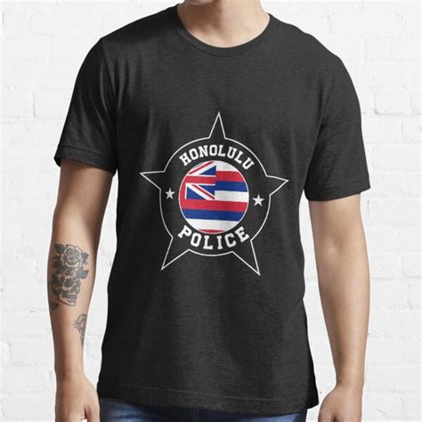 Honolulu Police T Shirt Hawaii Flag T Shirt For Sale By Ozziwar