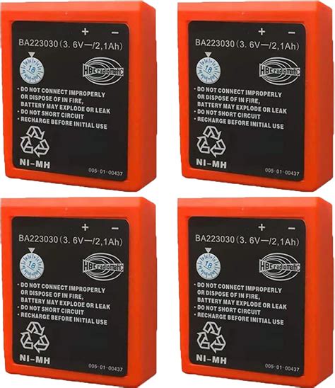 Amazon WELLVEUS4 PackBA223030 Battery 3 6V 2100mAh For HBC