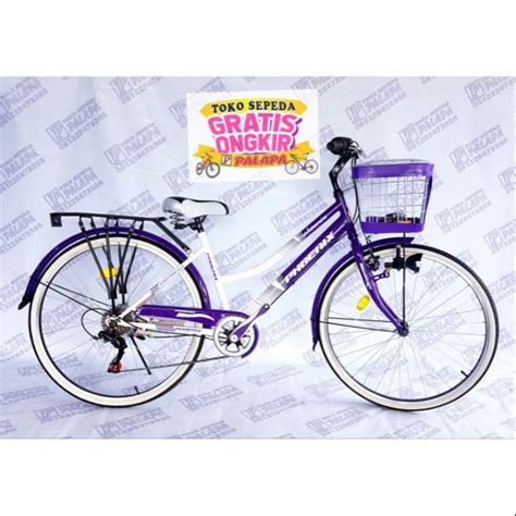 jual sepeda keranjang city bike  phoenix  ctb shopee indonesia