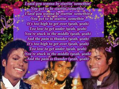 Michael Jackson Wanna Be Starting Something With Lyrics YouTube