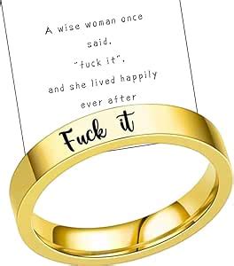 Amazon FISHFRUIT Fuck It Circle Ring Stainless Steel Stackable