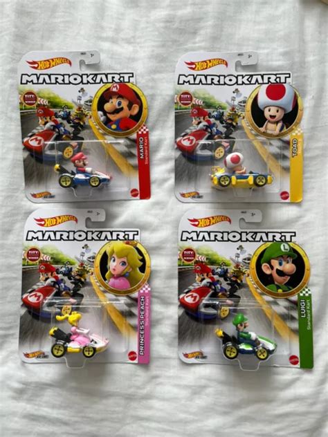 Mario Kart Hot Wheels Mario Bros Cars Luigi Princess And Toad Sealed New Picclick Au