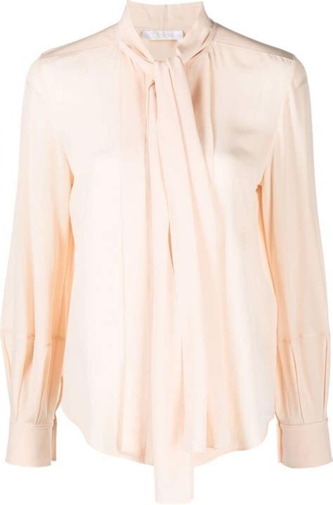 Chloé Pussy Bow Fluid Blouse ShopStyle Long Sleeve Tops