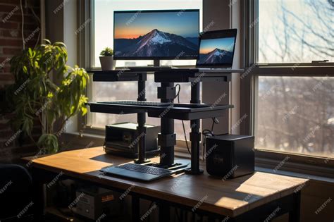 premium photo monitor riser  elevate screen  eye level