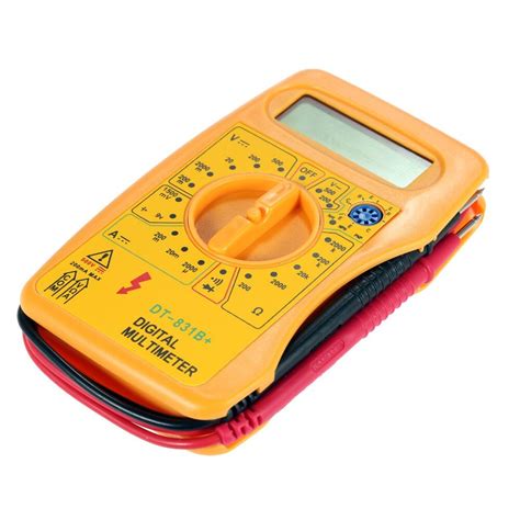 Geel Kleur Digitale Multimeter DMM Voltmeter Amper Grandado