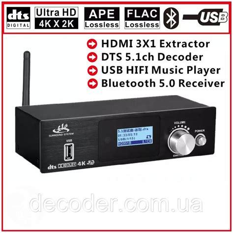 Аудио декодер ARC 4K HDMI 2.0 конвертер цифрового оптического 5.1 звука ...