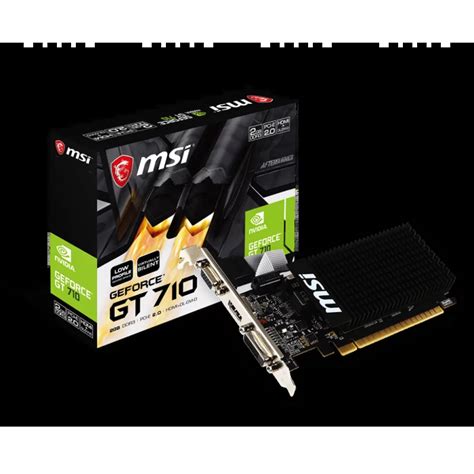 Carte Graphique MSI GT 710 2GD3H LP GT710 2Go DDR3 Silent Low Profile